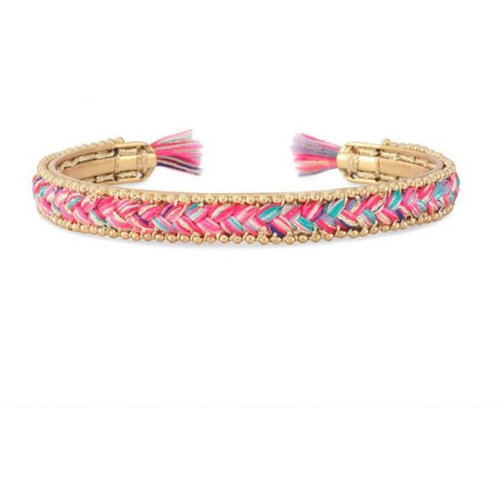Pink Woven Open Cuff